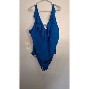 Bloomchic NWT women's size 26 swimsuit, one piece, royal blue